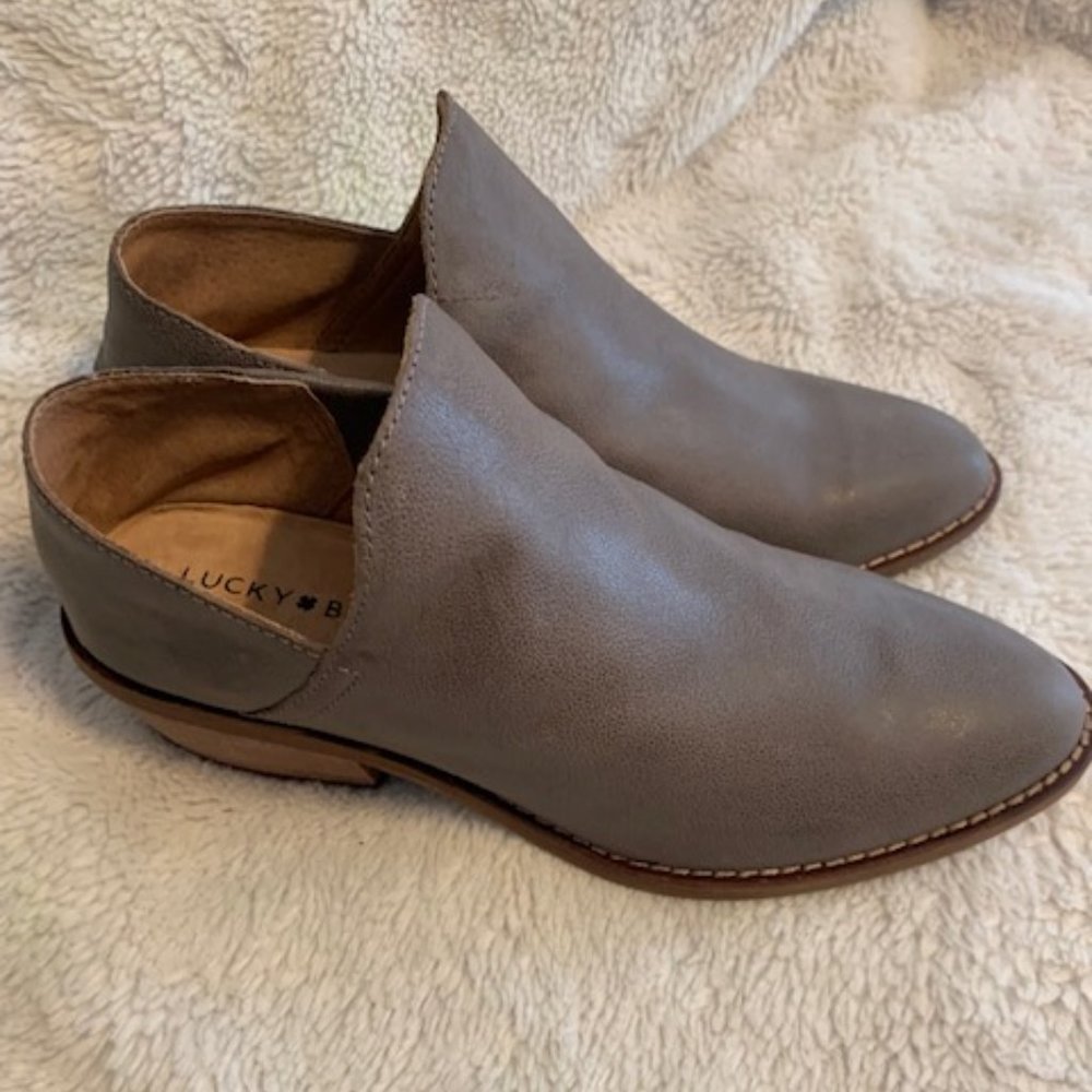 Gray Lucky Brand Booties Sz 7 M - Picture 4 of 11